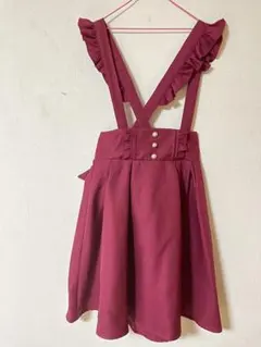 Amavel ジャンスカ 吊りスカート　赤　レッド