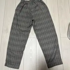 【WEGO】チェック柄 カジュアルパンツ グレーのサムネイル