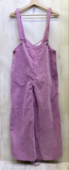 niko and... コーデュロイ サス付 ワークパンツオーバーオール ピンク