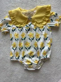 女の子　ベビー服　花柄ロンパース