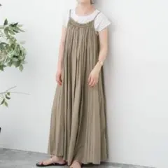 Spick & Span HYU ギャザーワンピース（ベージュ／38）