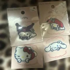 サンリオ　パイルワッペン　４点セット　セリア　ワッペン