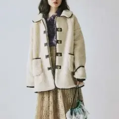 merry jenny パイピングボアルーズジャケット ホワイト