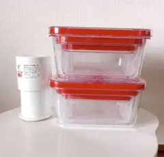 未使用　ビバライズ HULOCK 真空保存容器 6こ、真空ポンプ　　セット