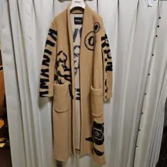 ottod'Ame ロングコート ベージュ グラフィック　スコットクラブ系列
