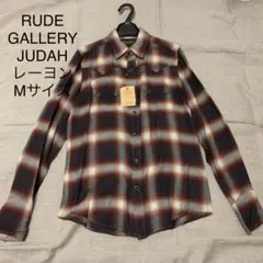 新品・未着用 RUDE GALLERY レーヨン オンブレチェックシャツ　3M