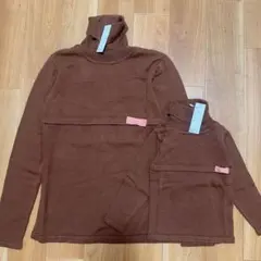 スウィートマミー 親子ペア タートルネックニット ブラウン M リンクコーデ