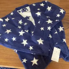 i① ネイビーとホワイトの星柄ルームウェア Fサイズ