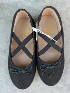 【未使用】【petit main】プチマイン　バレエシューズ　17cm ブラック