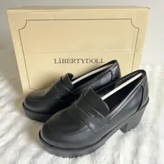 【新品】LibertyDoll ローファー レディース 軽量 ブラック 箱付きのサムネイル