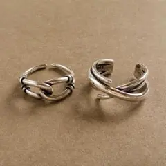 シルバー925 メキシカンジュエリー ヴィンテージリング アンティーク2点セット