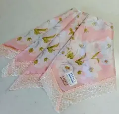 《新品未使用》ピエール・カルダン 大判レースハンカチ