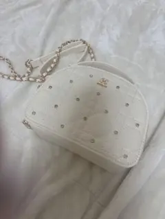 ナイスクラップ ノベルティ ホワイト キルティング ショルダーバッグ