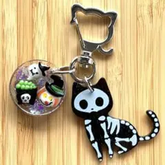 ハロウィン ハロウィーン Halloween 黒猫 キーホルダー