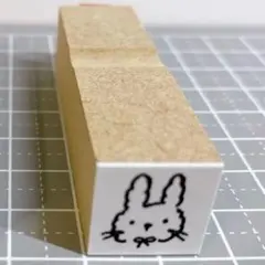 国内作家様 はんこどり様 ラバースタンプ ミニもこもこうさぎ はんこ
