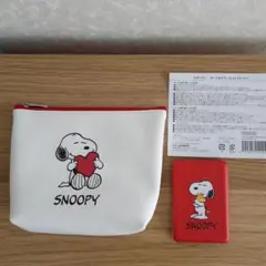 DHC　スヌーピー　ポーチ&ミラーセット