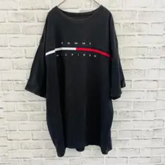 トミーヒルフィガー フラッグロゴ刺繍 Tシャツ メンズXL 黒 「F860のサムネイル