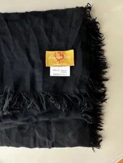 大判フリンジ付きブラックストール