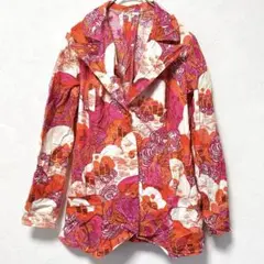 ⭐️希少✨ヴィンテージ 総柄 テーラードジャケット 風景柄 レトロポップ レア