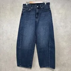 【GU】ジーユー（30インチ）バレルレッグジーンズ丈標準＊メンズデニム＊ブルー
