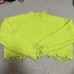 ZARA M フリンジニット