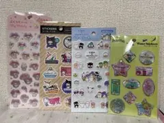 サンリオ ディズニー ぷくっとシール ウォーターシール ステッカー ４枚セット