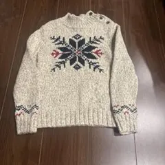 POLO RALPH LAURENニット セーター size6 雪柄キッズ