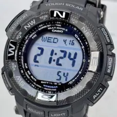 極美品 箱説タグ付 PROTREK PRW-2600Y 電波ソーラー ブラック - メルカリ