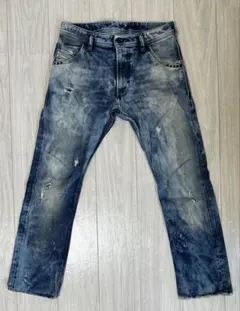 DIESEL KROOLEYストレートデニム ダメージ加工29インチのサムネイル