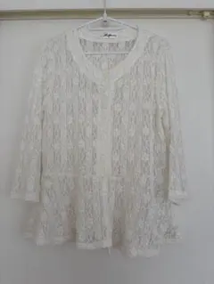 Polpoa レースシャツ Mサイズ ホワイト