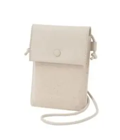 アイボリー ICカード入れ付き ミニショルダーバッグ