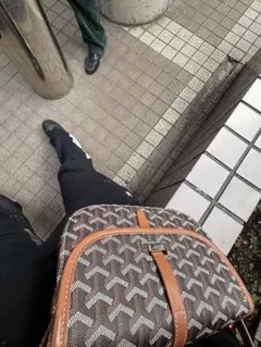 ゴヤール　ショルダーバッグ　茶色ベルヴェデーレ