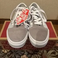 新品未使用VANSバンズオールドスクールキャンバス×スエードパステルブルーグレー