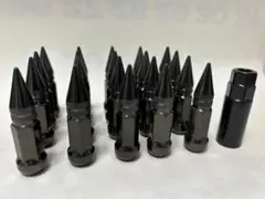 スチールスパイクデザインナット　M12　P1.5（ブラック）