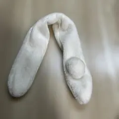 キッズ　ホワイトファーマフラー