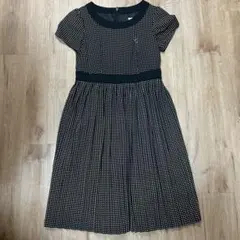 組曲/KUMIKYOKUドット柄 半袖ワンピース 黒と白