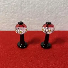 ぼんぼり大花付き ガラス細工 ミニチュア - メルカリ
