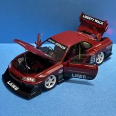 1/18 日産 スカイライン GT-R R34 リバティーウォーク ミニカー