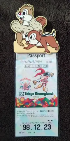 ディズニー チップとデール パスポートケース 1998年 東京ディズニーランド