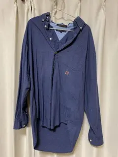 TOMMY HILFIGER ネイビー チェックシャツ M