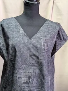 着物リメイク676 フレンチワンピース　リバーシブル