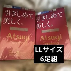 【処分価格】Atsugi ストッキング 引き締めタイプ L-LL 6足組