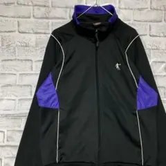 ジャージ　トラックジャケット　ブラックL ロゴ刺繍820