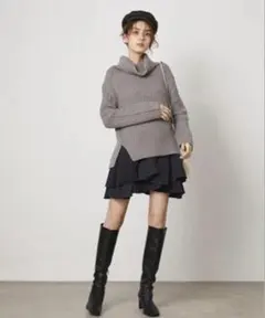 ✨美品✨SNIDEL オンライン限定 フリルコンビニットワンピース