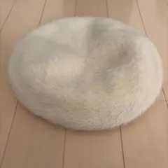 アイボリー　57.5cm ラビットファーベレー帽 ❤️