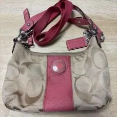 Coach ショルダーバッグ ベージュ/ピンク　コーチ