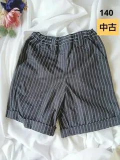 ⚠️中古⚠️【140サイズ】小さめ ハンドメイド ハーフパンツ 春夏（X13）