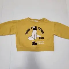 ZARA 80cm トップス パーカー 9-12m トレーナー 鳥 イエロー