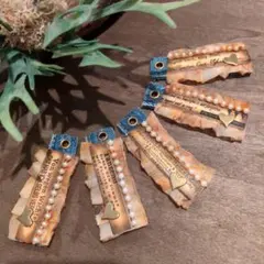 デニムリメイク☆レトロクラシックシャビータグ✨️お花リボン - メルカリ