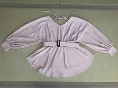 INGNI ベルト付リブペプラムボリューム袖 (M)